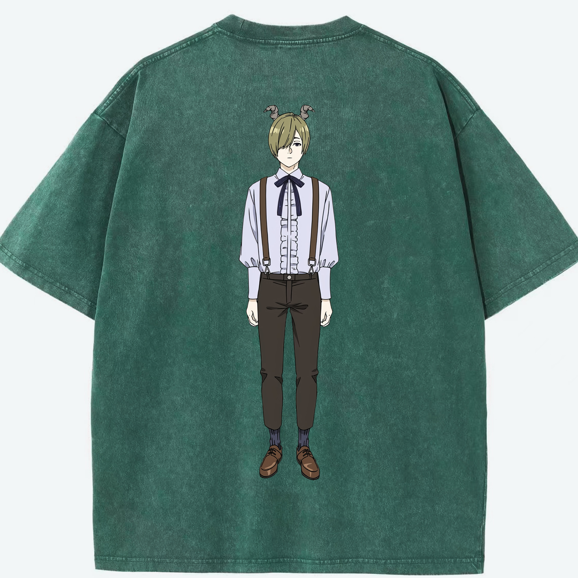 （画像用） 葬送のフリーレン Frieren 綿100% ヴィンテージ風 半袖Tシャツ（背面プリント）